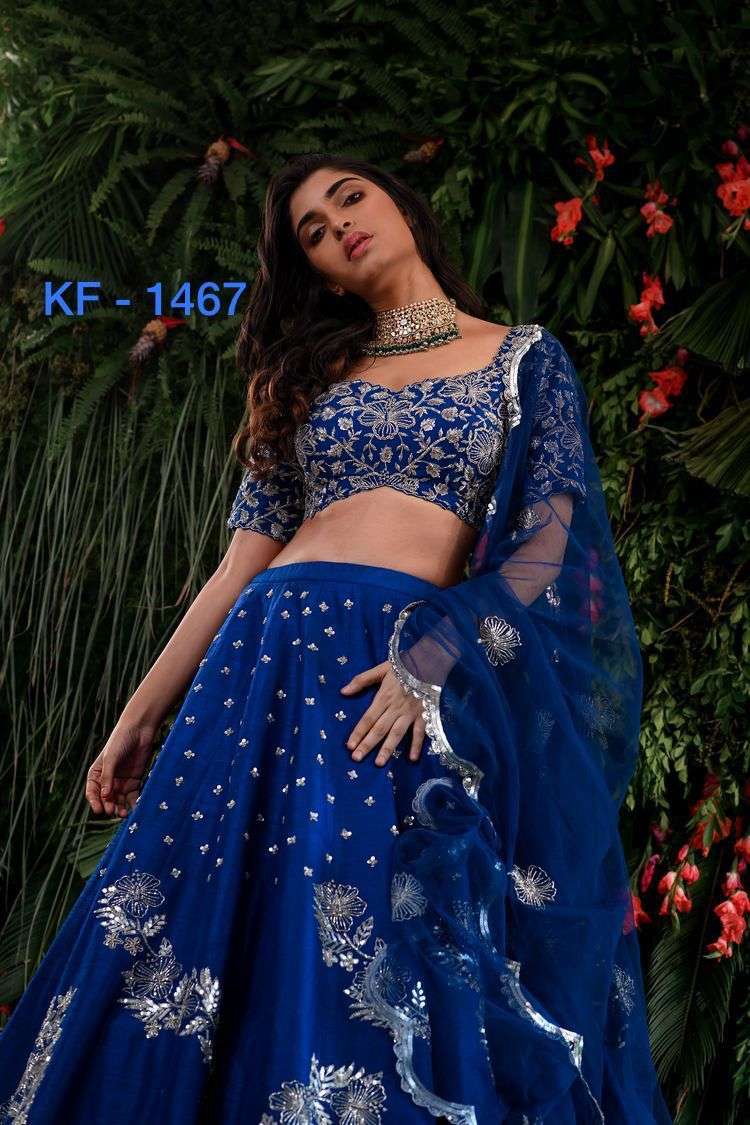 BT-13 KF-1467 DESIGNER SATIN LEHENGA 