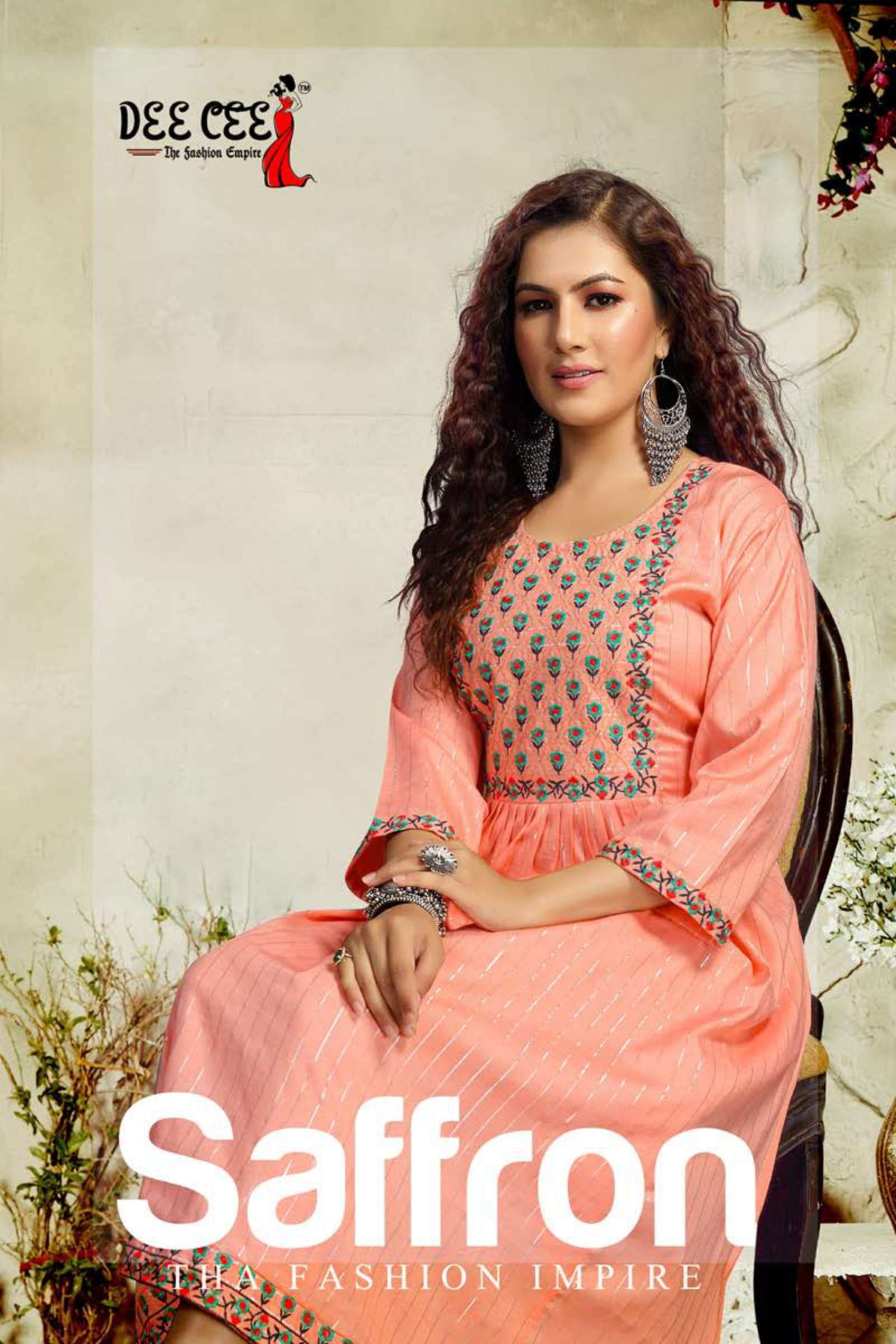 dee cee saffron series 1366-1373 rayon lurex kurti 