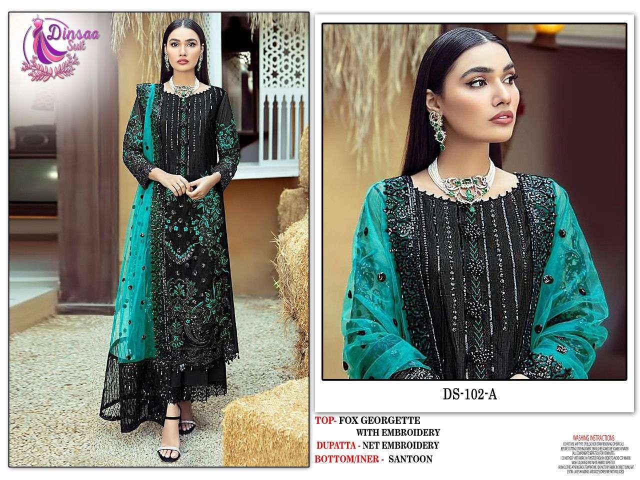 dinsaa 102 design colors pakistani dresses at wholesale