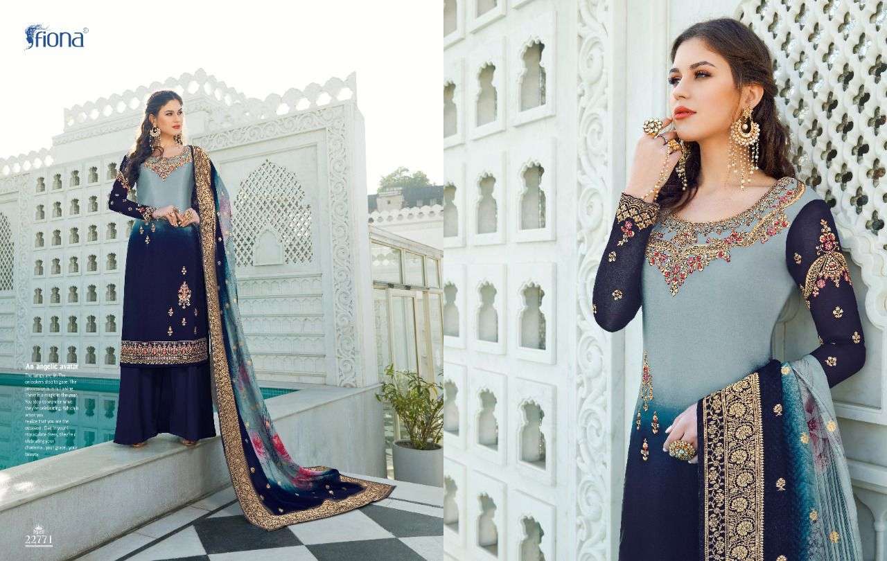 FIONA NYRA VOL 2 DESIGNER NATURAL CRAPE SUIT 