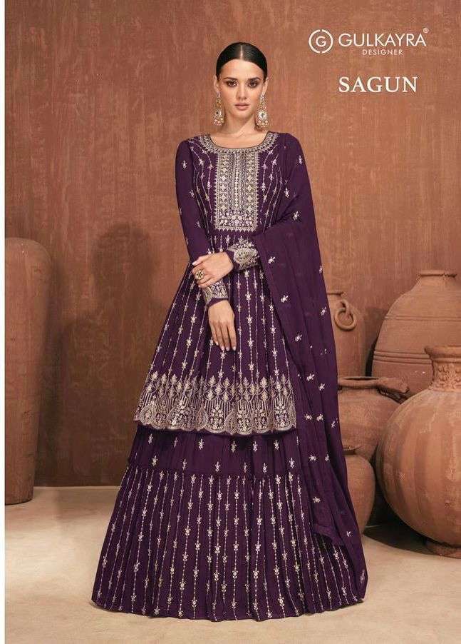 gulkayra sagun series 7145 real georgette suit 