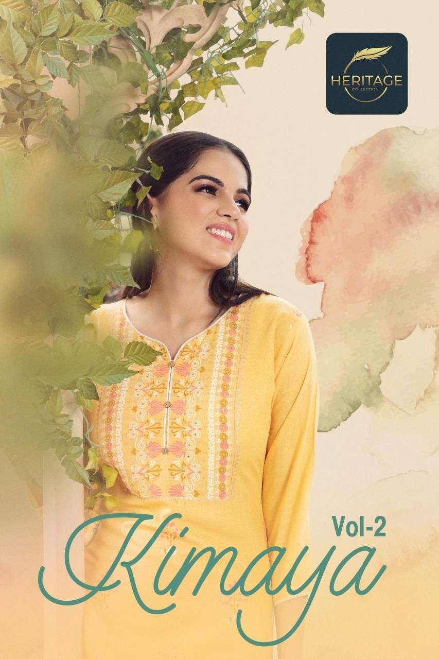 heritage kimaya vol 2 series 01-07 rayon slub kurti