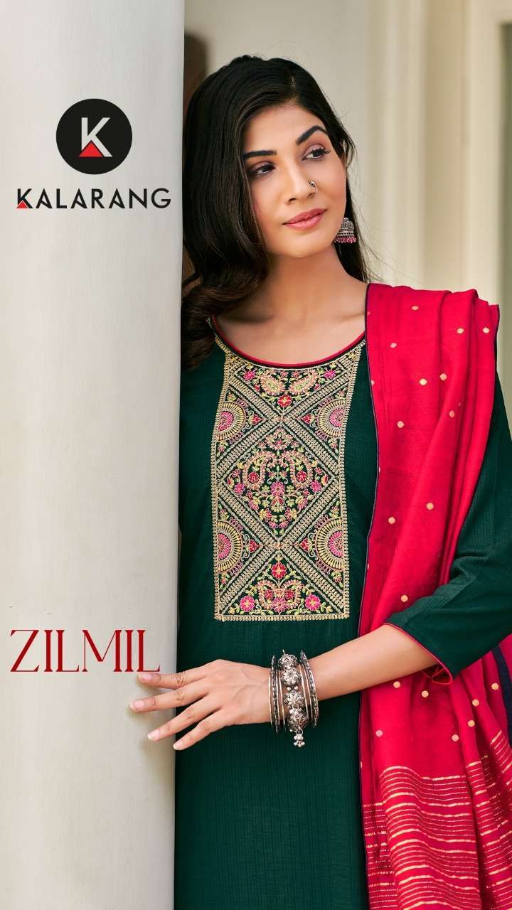 kalarang zilmil series 3881-3884 parampara silk suit 