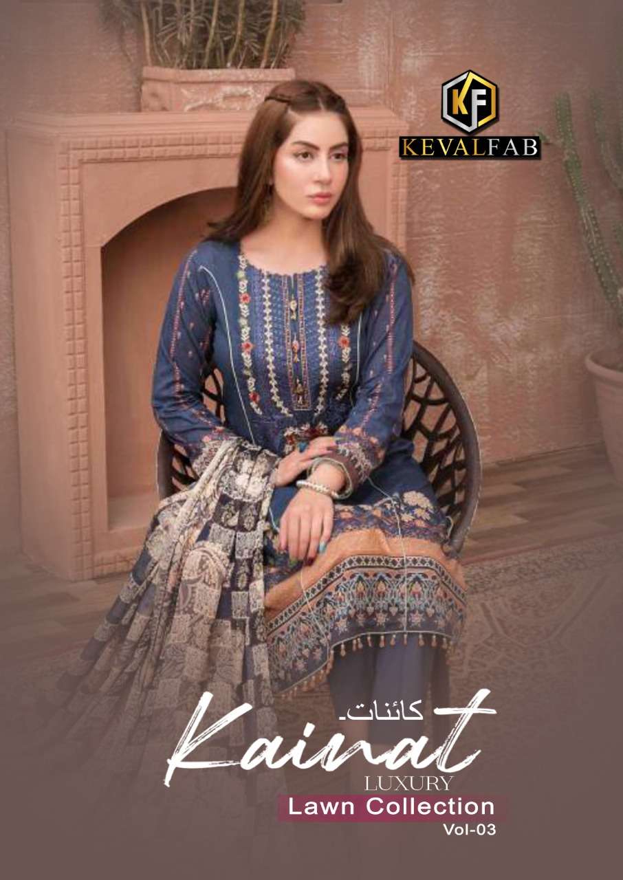 Keval Kainnat Vol-3 series 3001-3006 lawn cotton suit