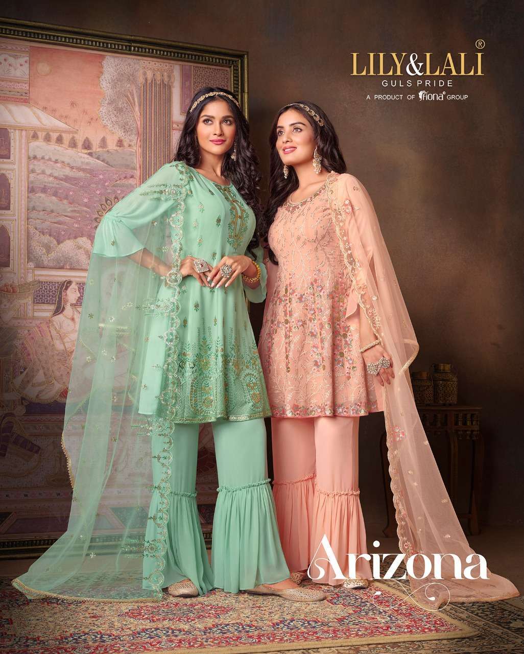 lily & lali arizona series 10051-10054 heavy georgette readymade suit