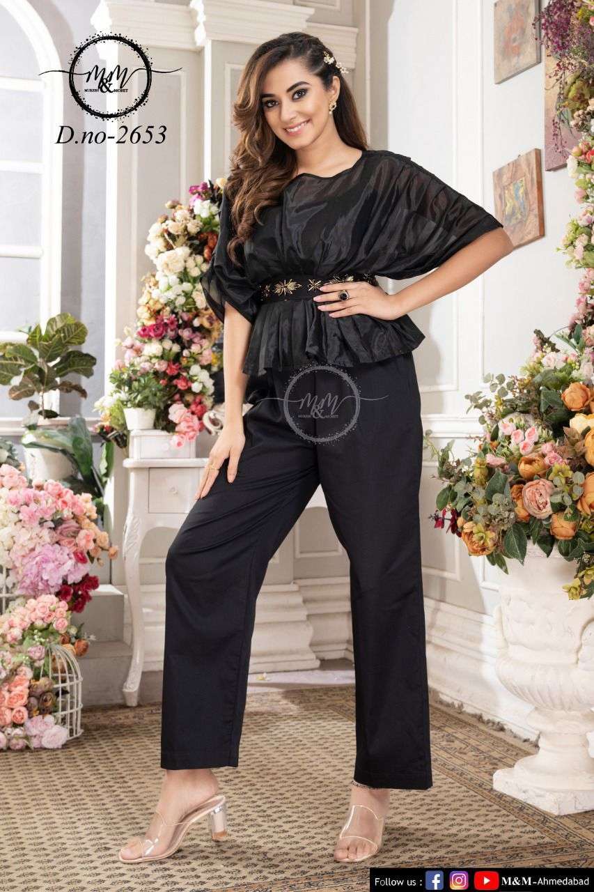 m&m chill d no 2653 organza jumpsuit