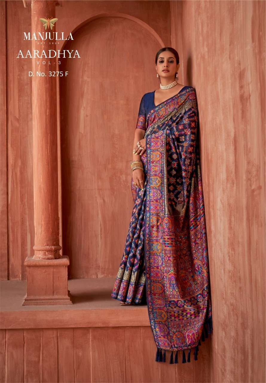 manjula fashion aaradhya vol 3 series 3275 pashmina silk saree