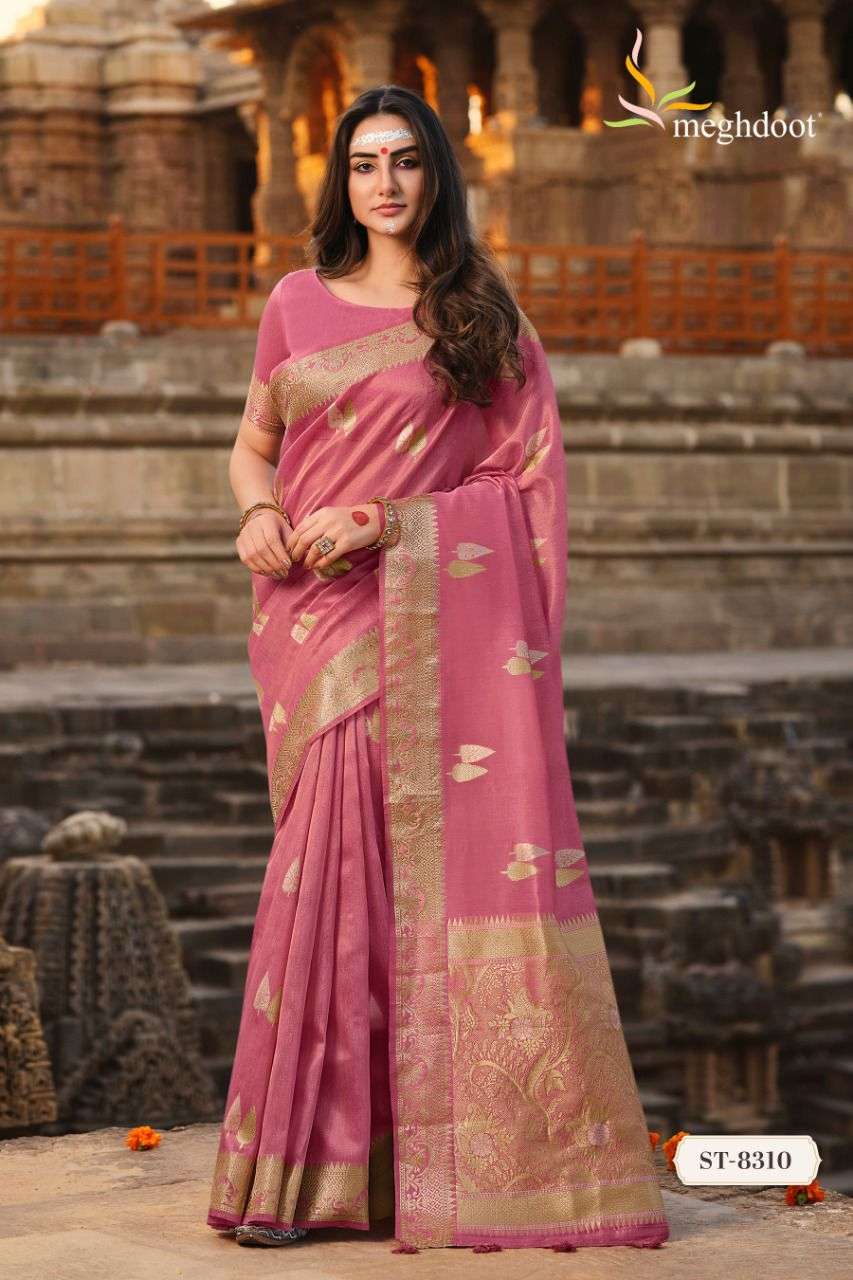 MEGHDOOT SHUDDHI DESIGNER SOFT TISSUE SILK SAREE 