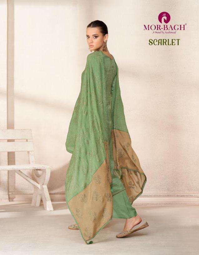 mor bagh scarlet series 9258-9262 kaslash silk suit