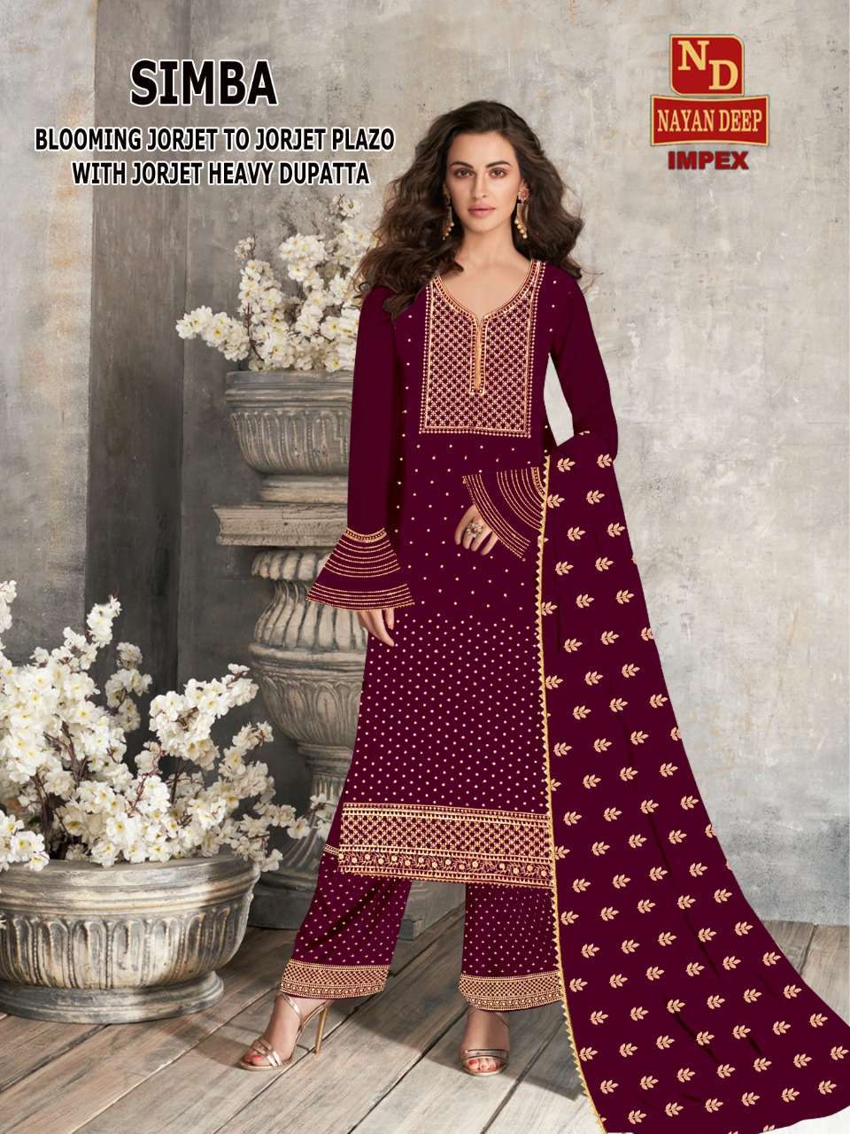 nayandeep impex simba blooming georgette suit