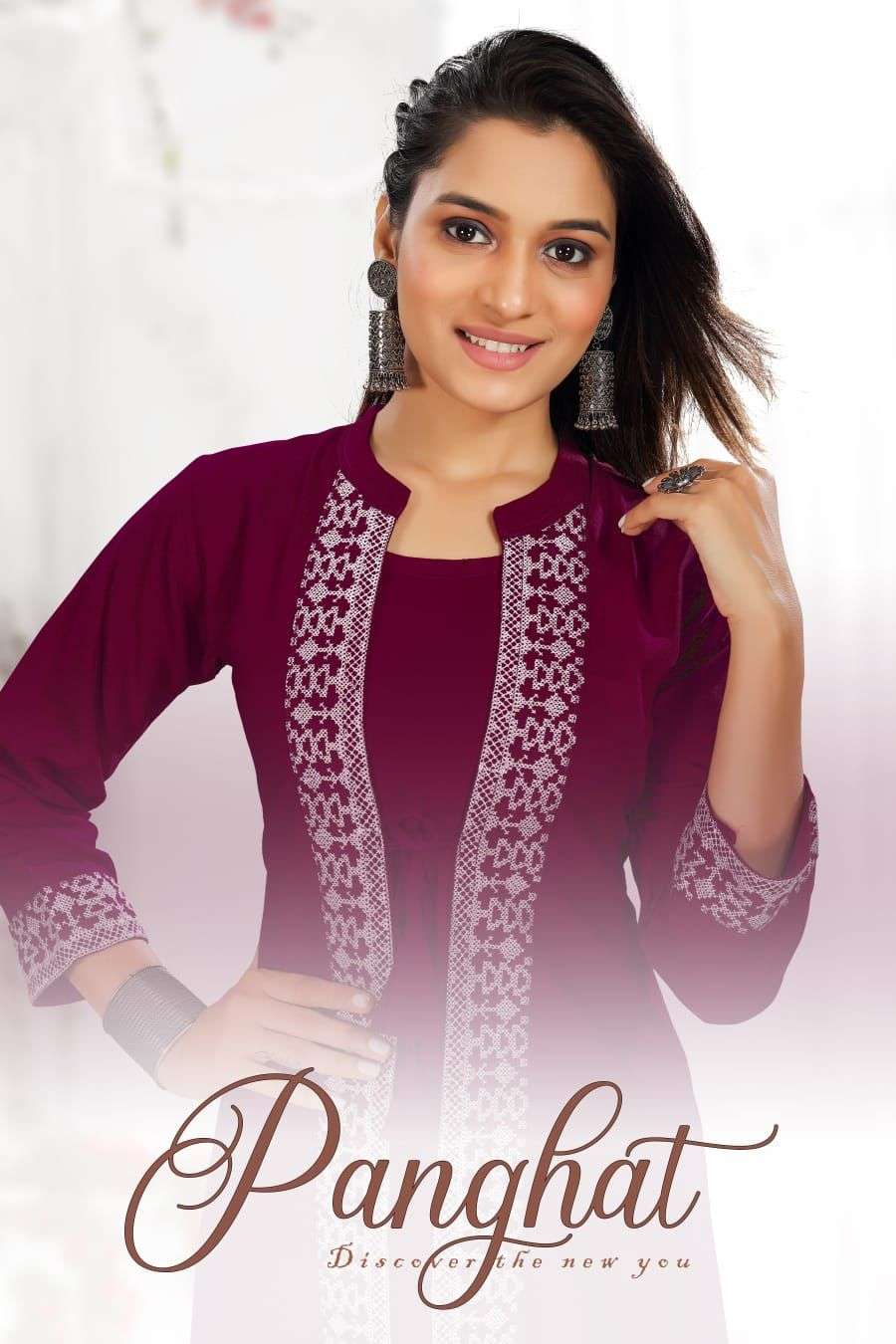 new panghat vol 1 heavy rayon embroidery kurti