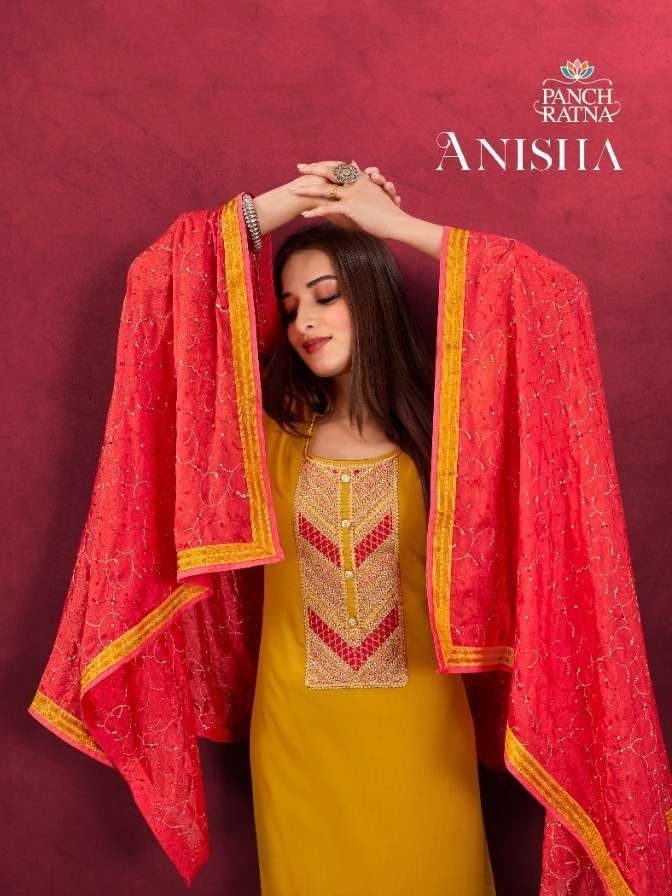 panch ratna anisha series 11861-11865 jam silk cotton suit