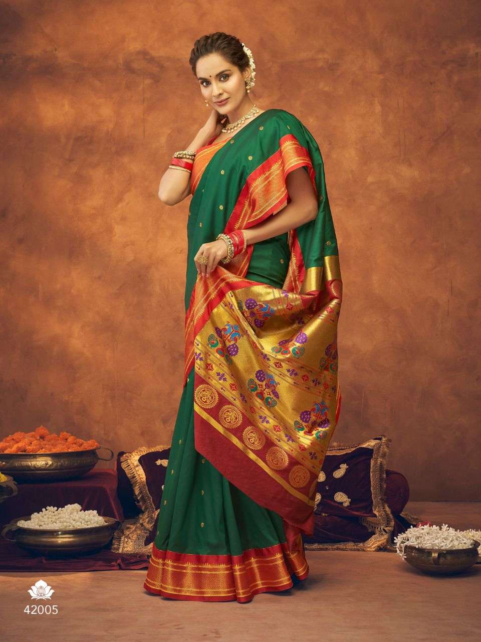 RAJPATH ARUCHI PAITHANI DESIGNER PURE MAHARANI SAREE 