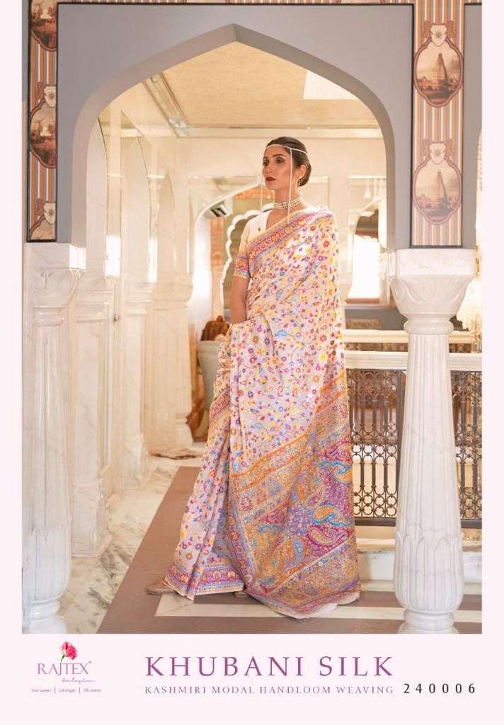 RAJTEX KHUBANI SILK DESIGNER KASHMIRI SAREE 