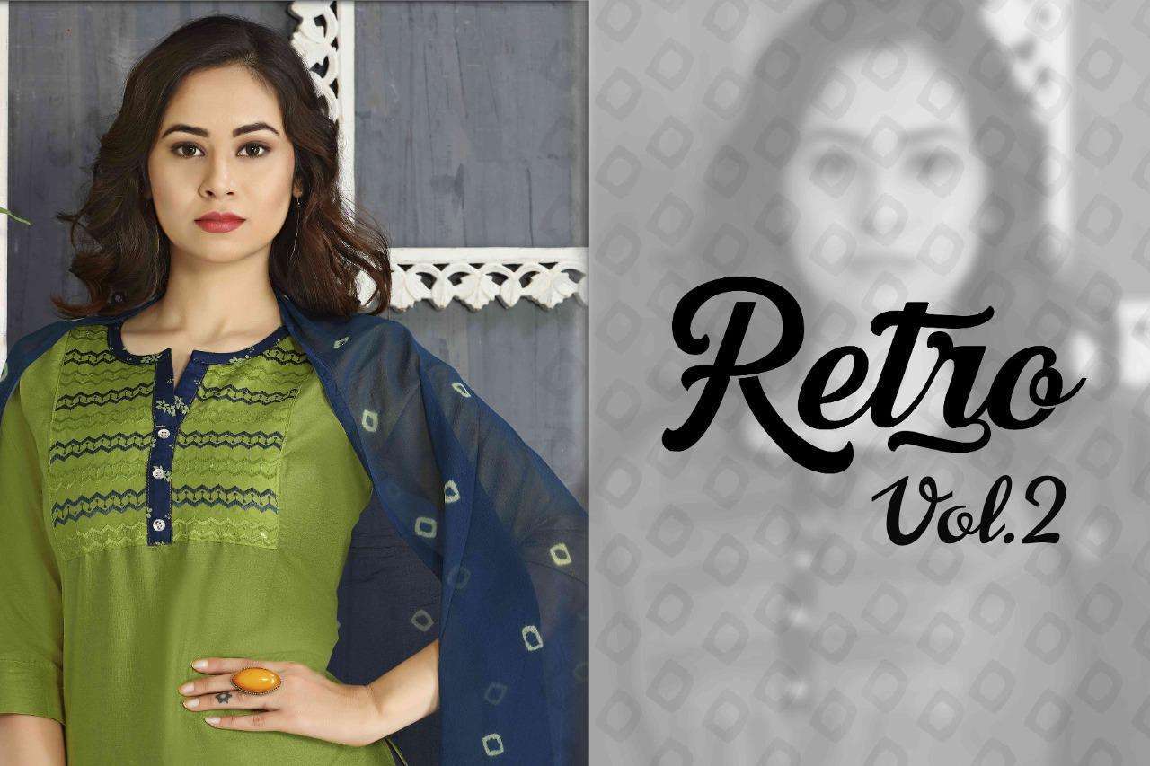 riyaa retro vol 2 series 401-406 140 gm rayon readymade suit