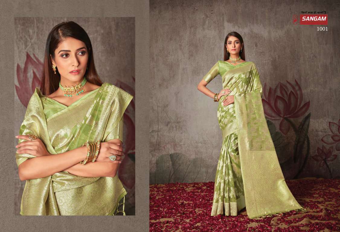 sangam prints amreeta cotton series 1001-1006 cotton saree