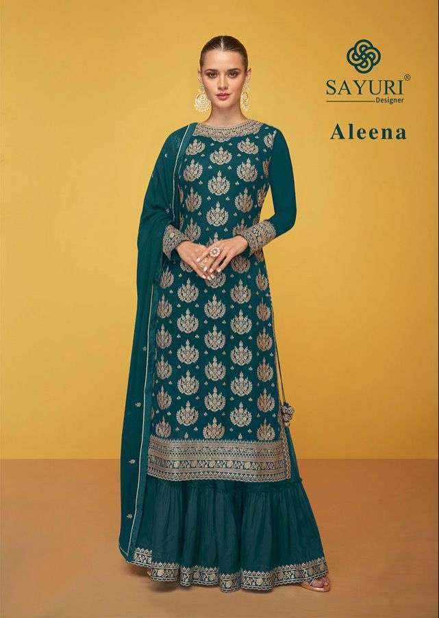 sayuri aleena series 5195 real georgette suit 