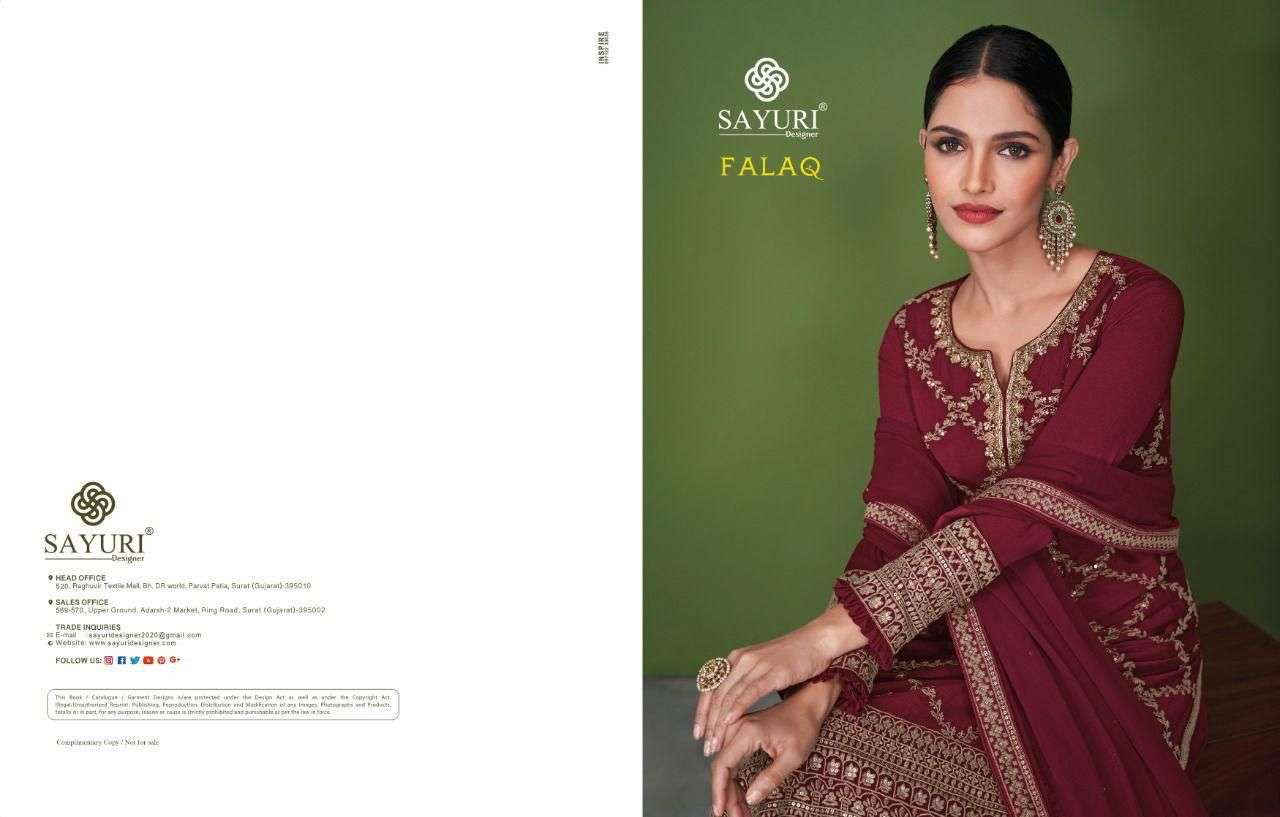 SAYURI FALAQ DESIGNER REAL GEORGETTE SUIT 