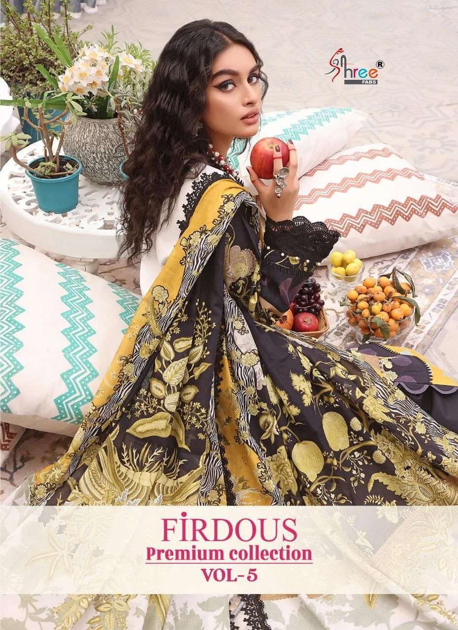 shree fabs firdous premium vol 5 series 2314-2321 pure cotton suit 