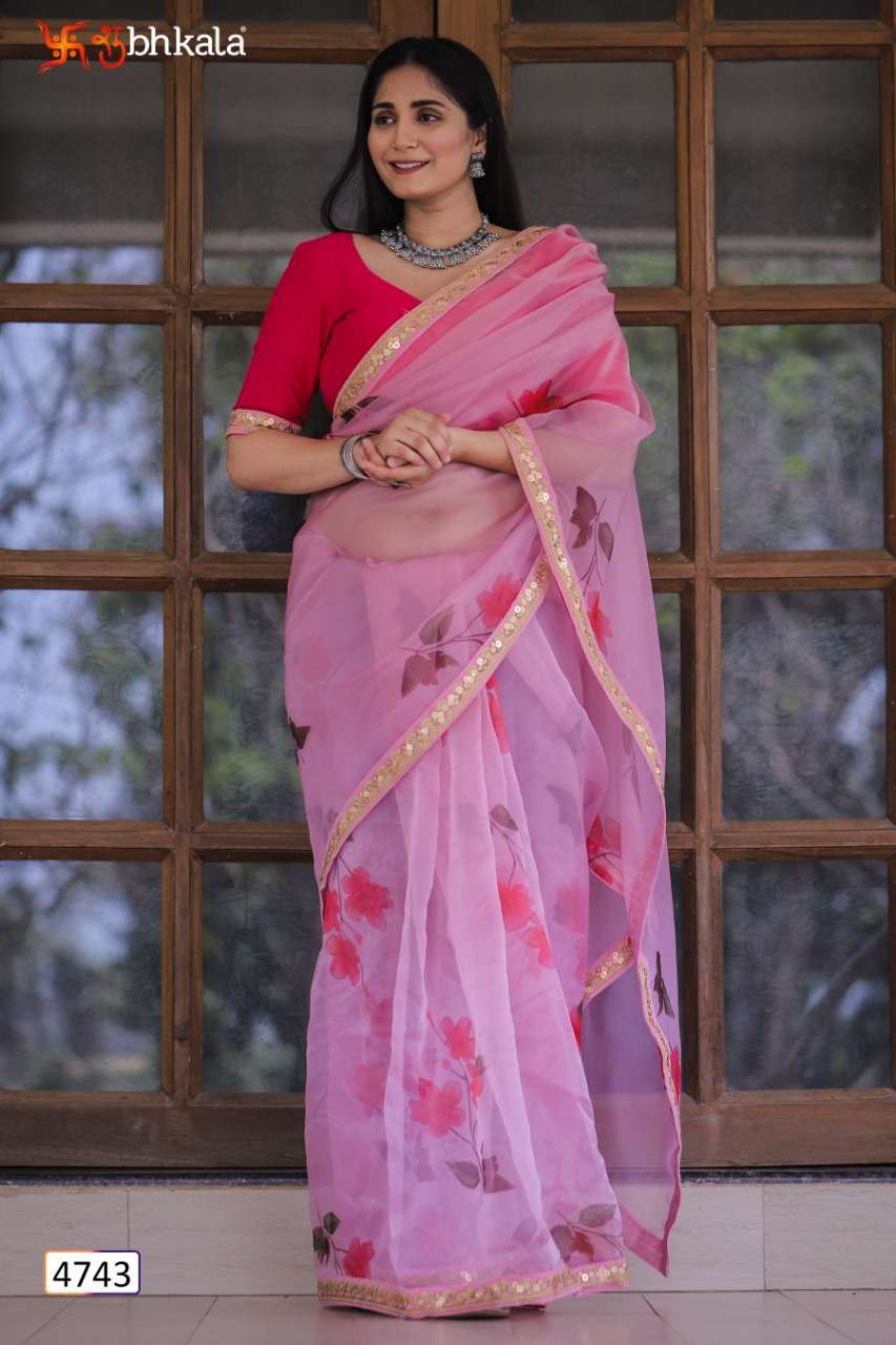 shubhkala Rang Roop Vol 7 series 4741-4746 organza saree