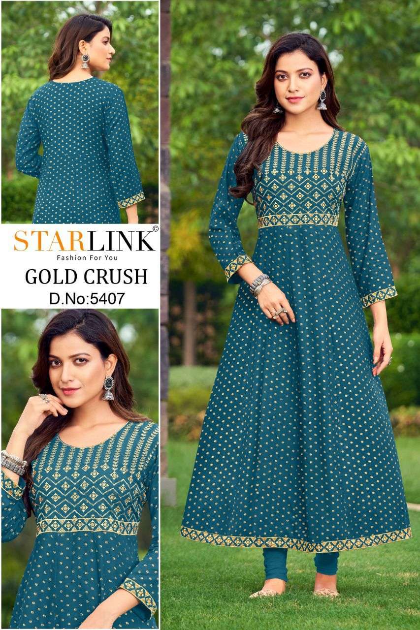 starlink gold crush series 5401-5410 rayon kurti