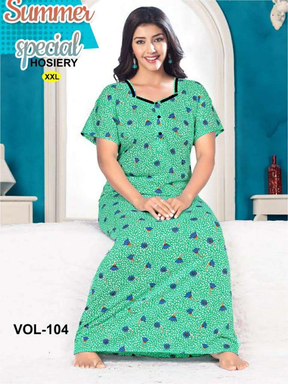 summer special shinker gown hosiery feeding vol 104 hosiery cotton night suit