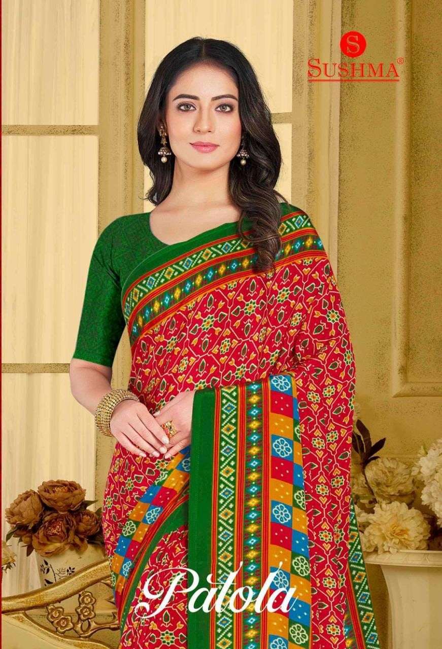 sushma patola series 44001-44003 patola crape saree