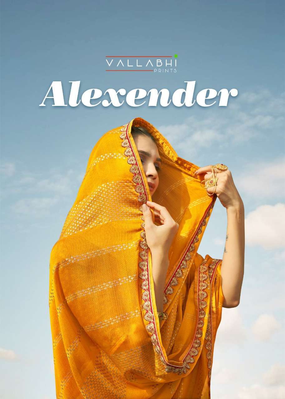 vallabhi alexender series 33875-33882 georgette saree