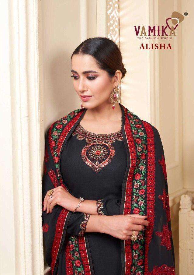 vamika alisha series 14 kg rayon readymade suit 