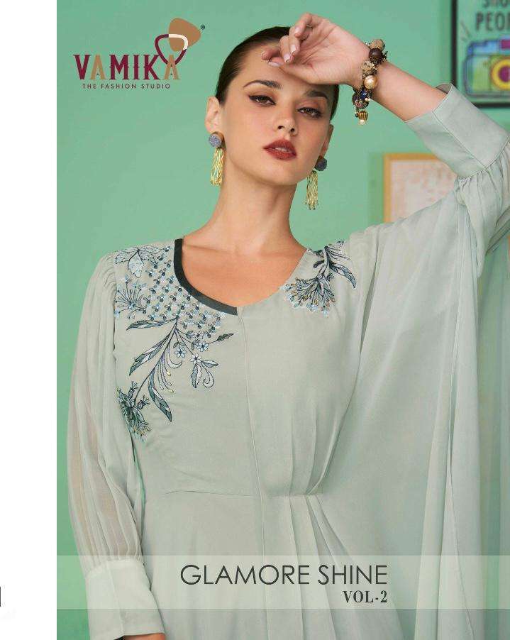 vamika glamore shine vol 2 series 1001-1006 georgette gown 