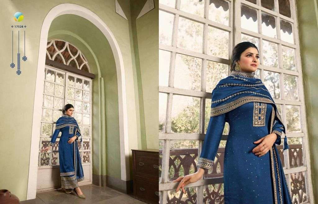 VINAY KASEESH SHAHEEN 2 DESIGNER SILK SUIT 