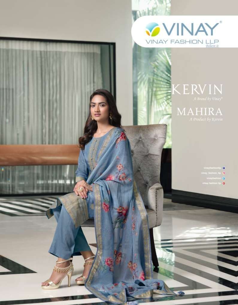 vinay kervin mahira series 60811-60817 bemberg muslin jacquard suit