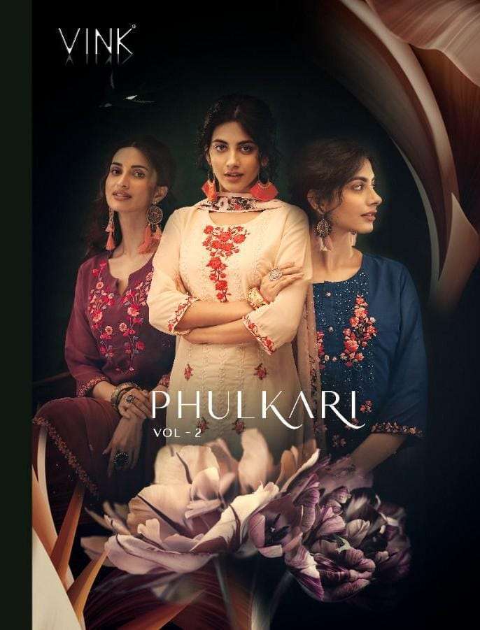 vink phulkari vol 2 series 1651-1656 georgette readymade suit 