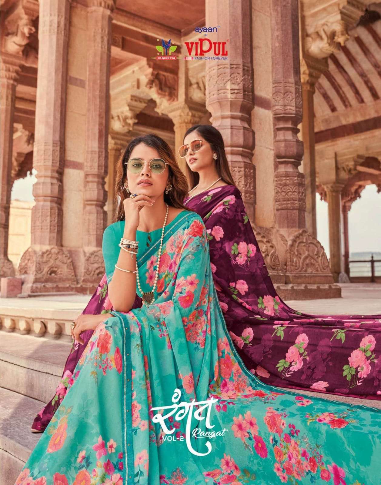 vipul rangat vol 2 series 51201-51212 georgette saree