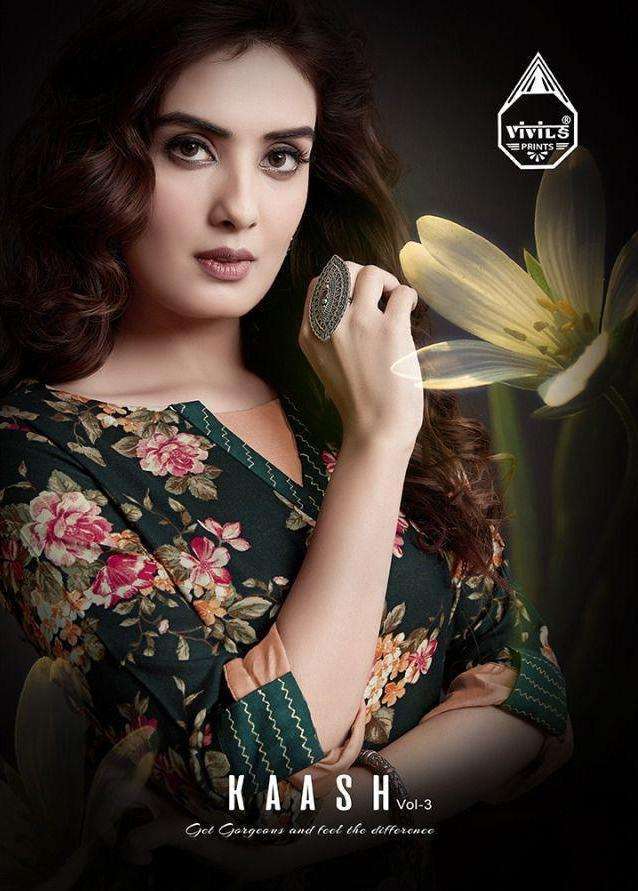 vivils silk kaash vol 3 series 101-107 18 kg rayon kurti 