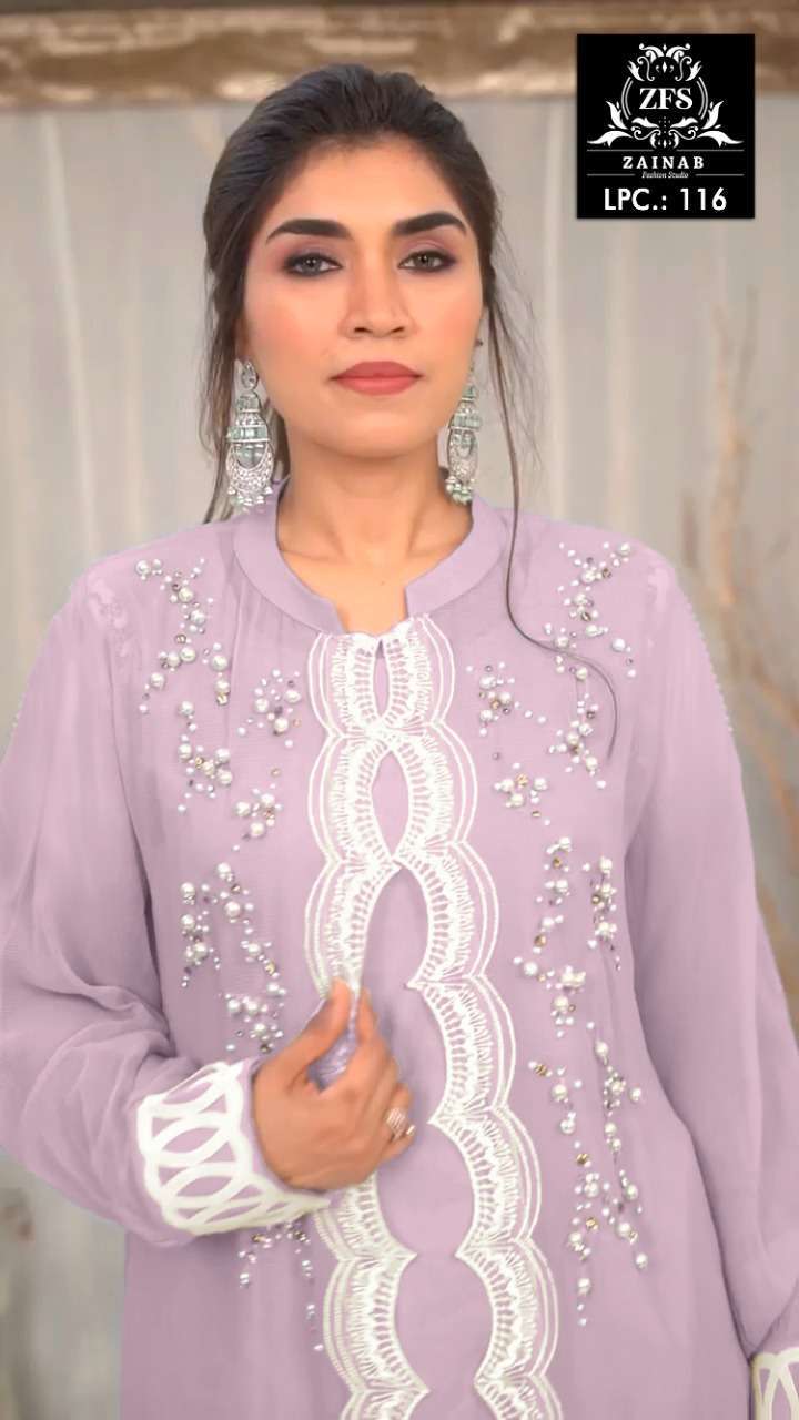 zainab fashion lpc 116 pure georgette readymade suit 