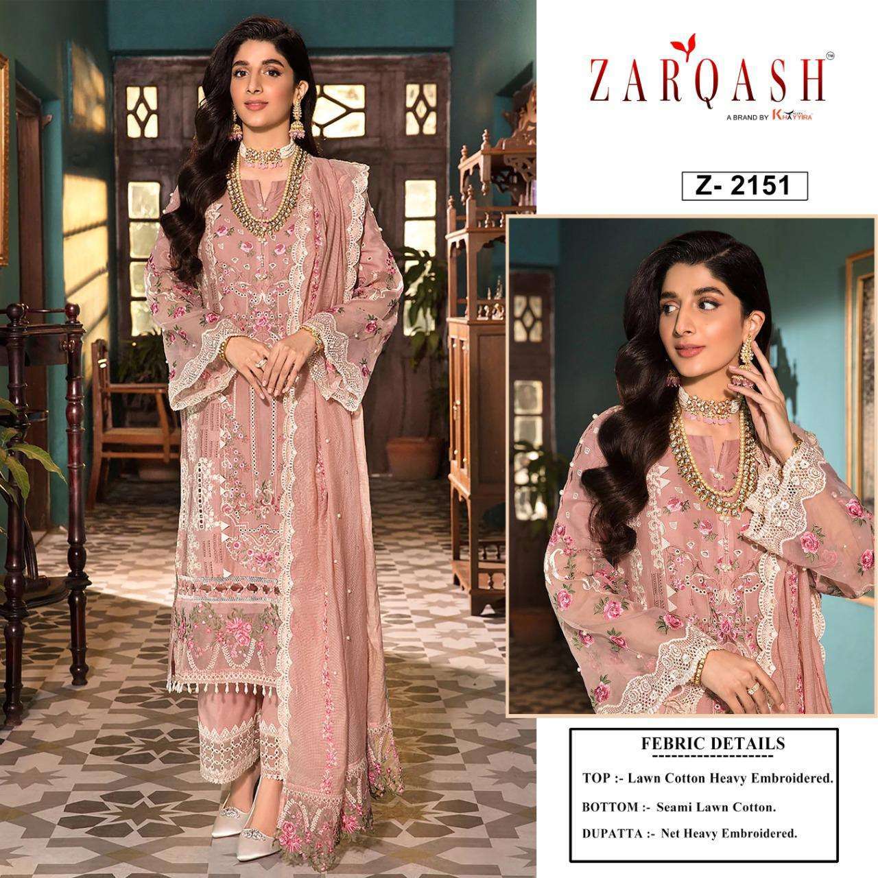 Zarqash Elaf Festive Chikankari Cotton Embroidery suit