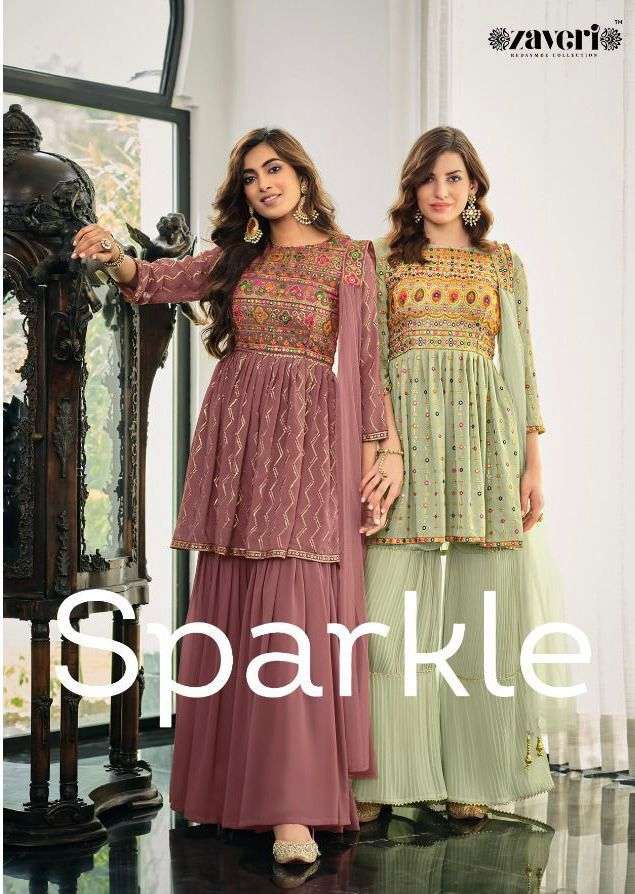 ZAVERI SPARKLE DESIGNER GEORGETTE READYMADE SUIT 