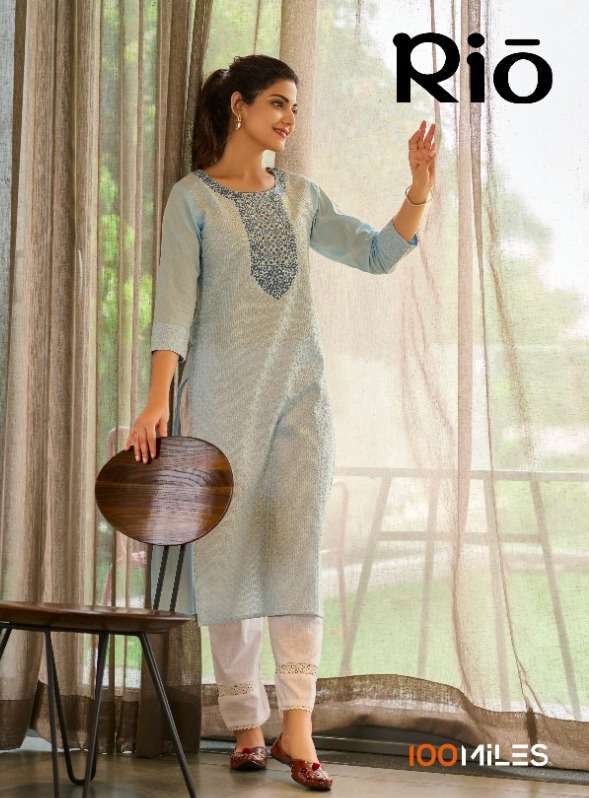 100 miles rio series 01-04 pure cotton kurti