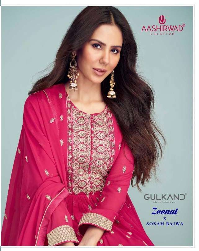 AASHIRWAD ZEENAT SONAM BAJWA DESIGNER GEORGETTE SUIT 