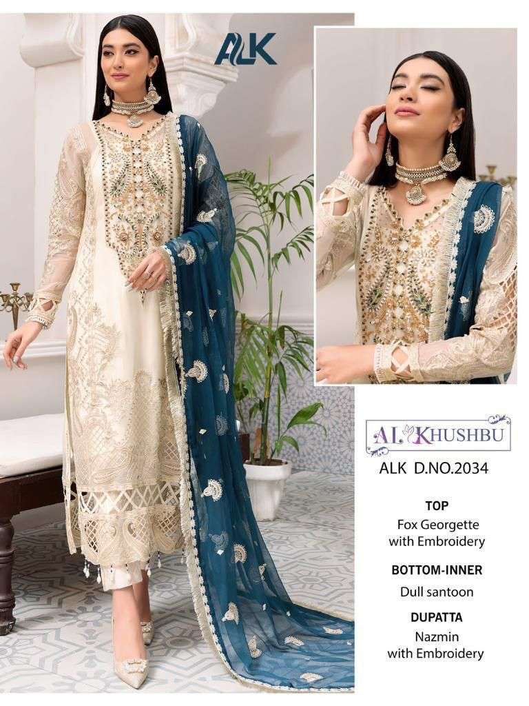 Al khushbu 2034 designer georgette suit 