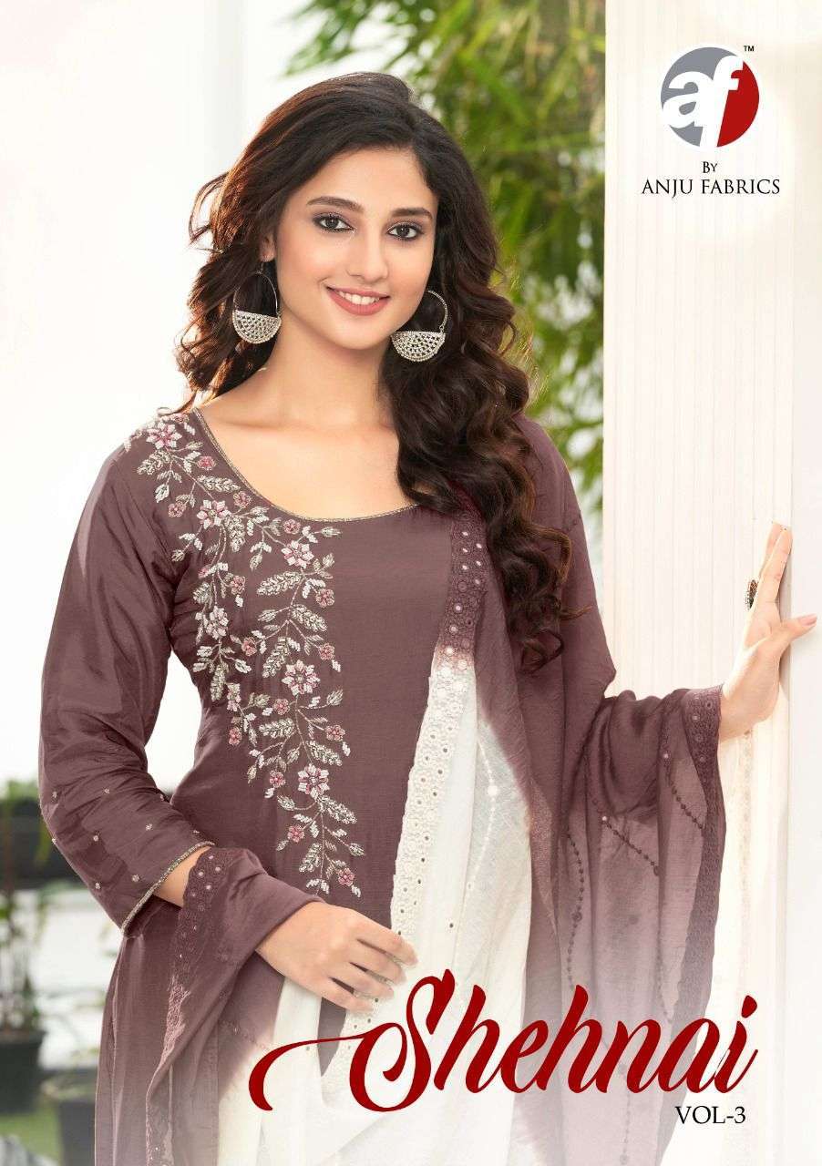 anju fab shehnai vol 3 series 2471-2476 viscose dola silk suit