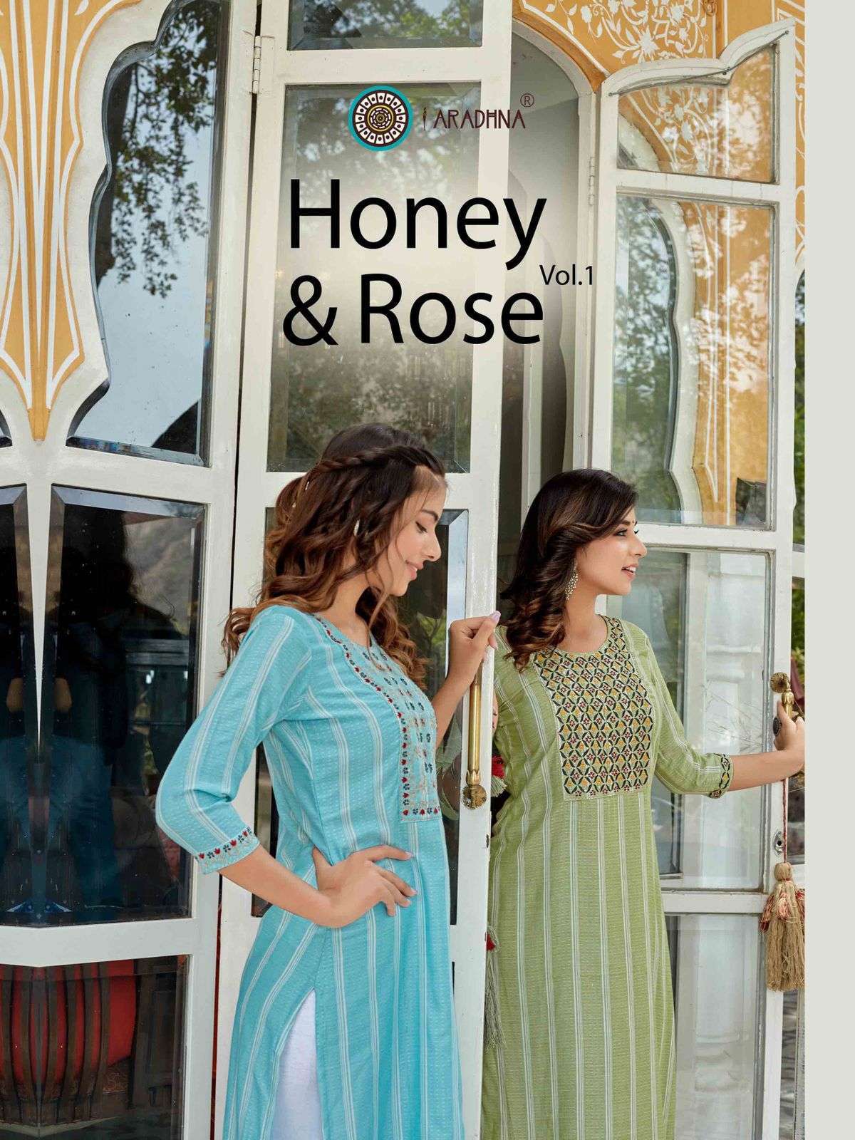 aradhana honey & rose vol 1 series 1001-1006 pure viscose kurti