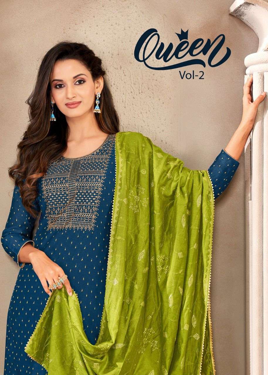 artio queen vol 2 series 44001-44006 modal silk readymade suit