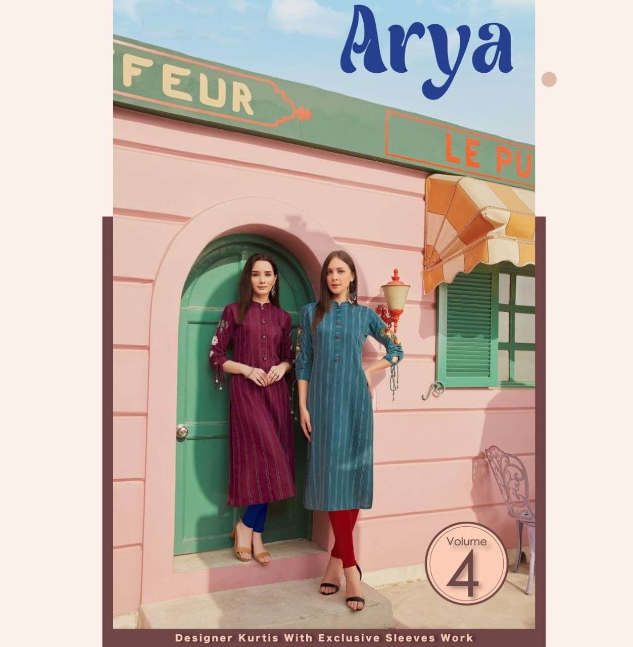 arya-4 designer rayon kurti