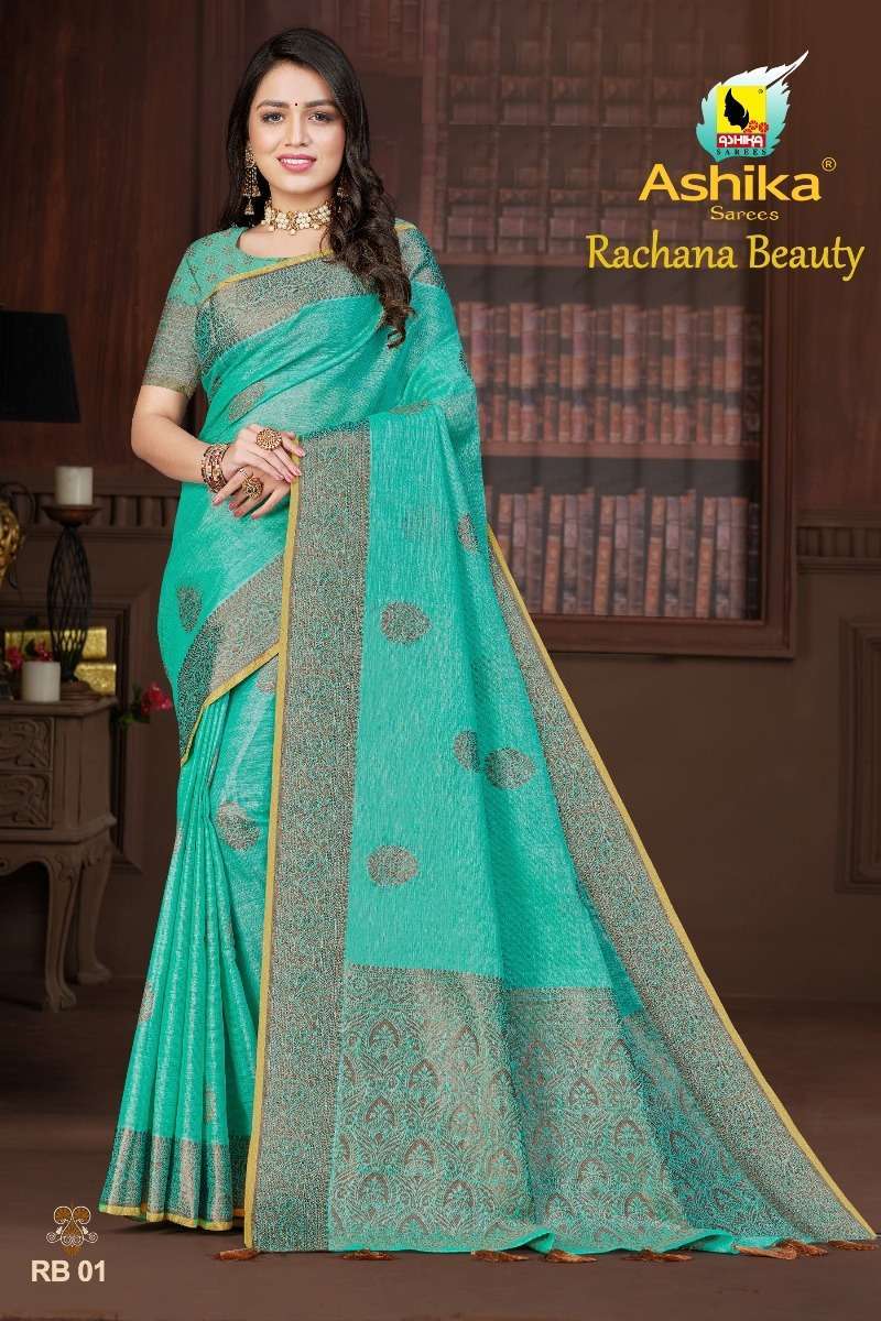 ashika rachana beauty series 01-08 linen saree