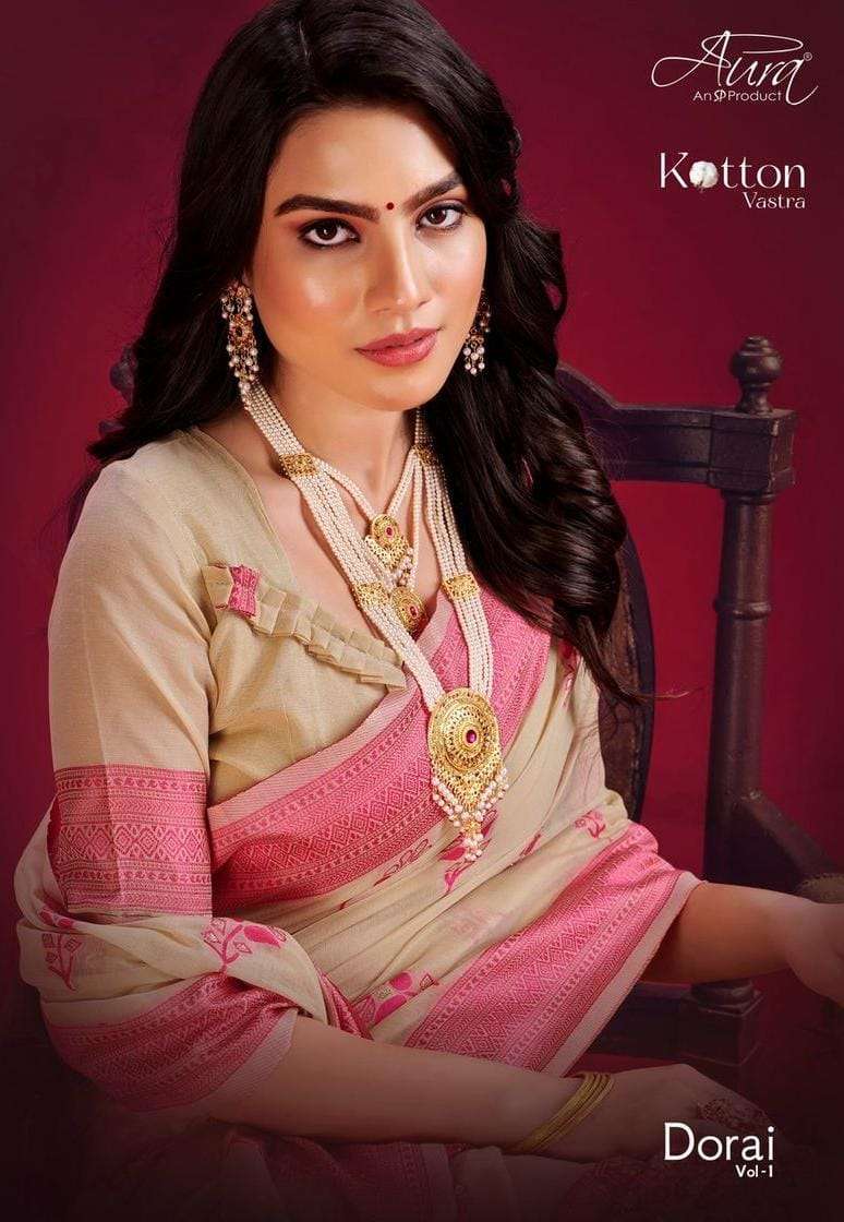 aura dorai vol 1 series 36701-36706 cotton vastra saree