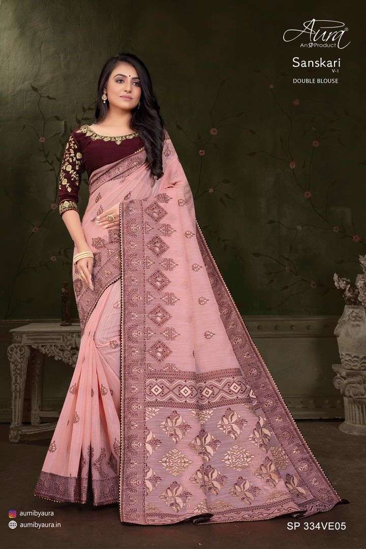 aura sanskari vol 1 series 01-06 fancy saree