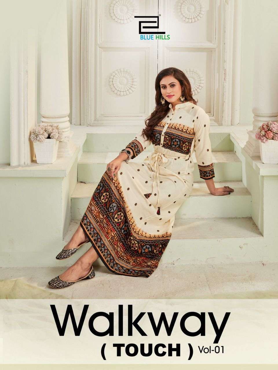 blue hills walkway touch vol 1 series 1001-1004 14 kg rayon kurti