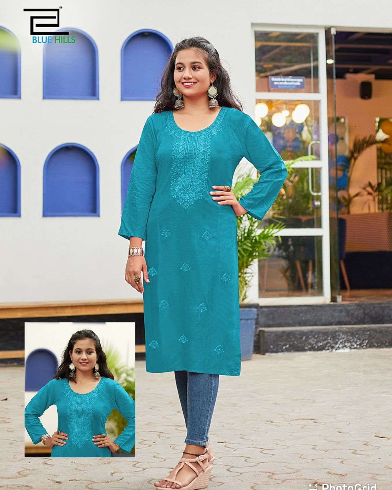 breeze designer heavy rayon slub kurti